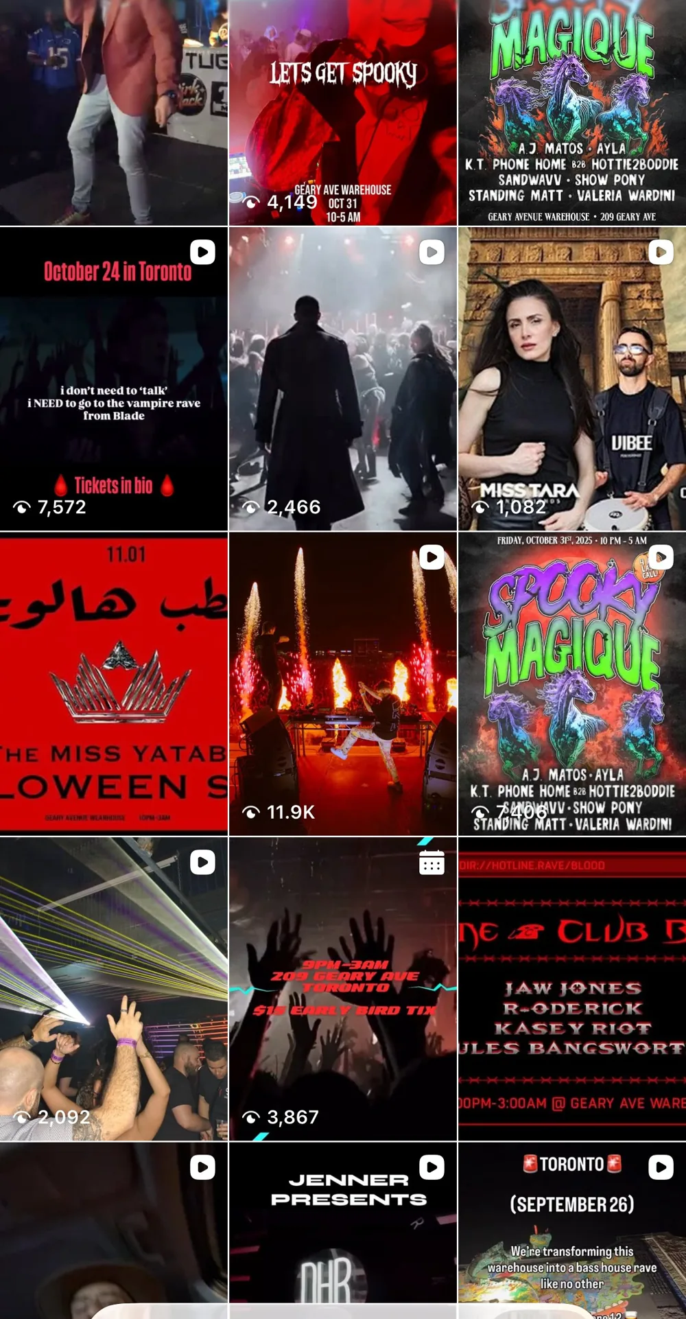 Geary Instagram feed before the rebrand